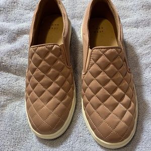 Mauve Quilted Slip Ons